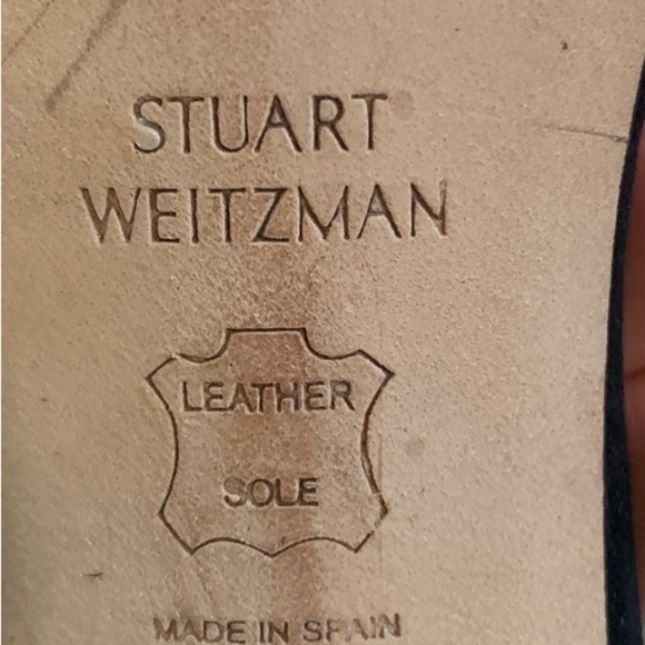 STUART WEITZMAN ‘NearlyNude’ Ankle Strap Black Suede Heels Women’s 9.5 M Party - Picture 7 of 8